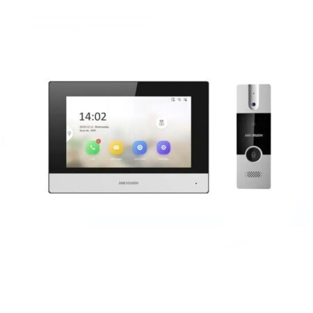 KIT VIDEO PORTERO Y PANTALLA HIKVISION HIBRIDO CON PANTALLA WIFI DS-KIS302-P