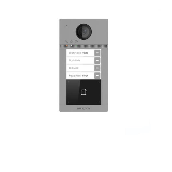 PORTERO HIKVISION IP, 4 BOTONES, WIFI, METAL, 2MP DS-KV8413-WME1(C)
