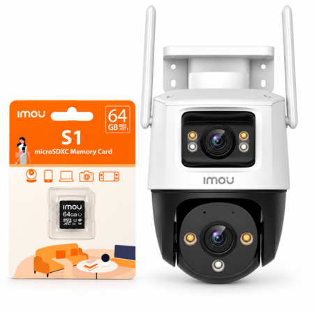 CAMARA IMOU CRUSIER DUAL 10MP + MEMORIA MICRO SD 64 GB