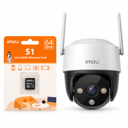 CAMARA IMOU CRUSIER SE+ 3MP  + MEMORIA MICRO SD 64 GB